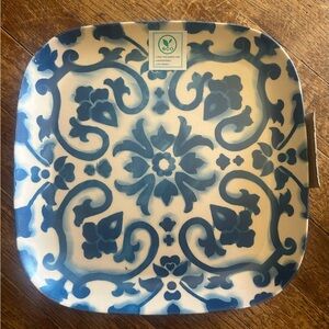 Patina Vie History and Style Collide Blue and White Bamboo Plates - set of 5